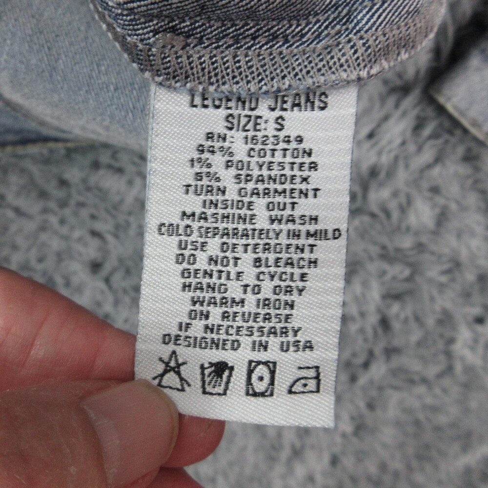 Legend Premium Denim Jacket Womens Small Light Wash Distressed NWT - Picture 13 of 16